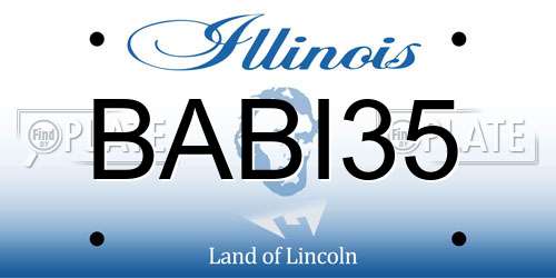 BABI35 Illinois License Plate