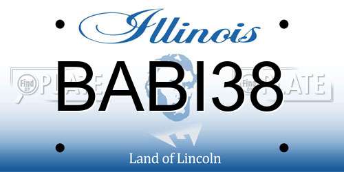 BABI38 Illinois License Plate