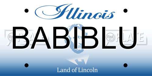 BABIBLU Illinois License Plate