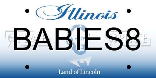 BABIES8 Illinois License Plate