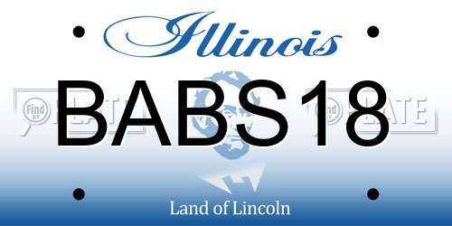 BABS18 Illinois License Plate
