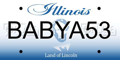 BABYA53 Illinois License Plate