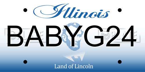 BABYG24 Illinois License Plate