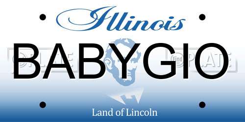 BABYGIO Illinois License Plate