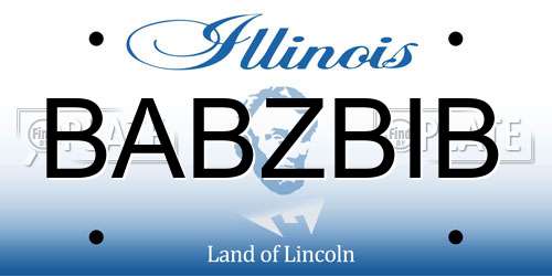 BABZBIB Illinois License Plate