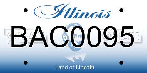 BAC0095 Illinois License Plate