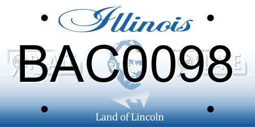 BAC0098 Illinois License Plate