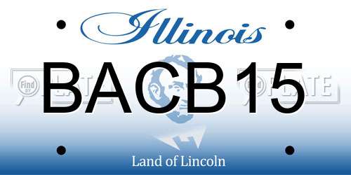 BACB15 Illinois License Plate