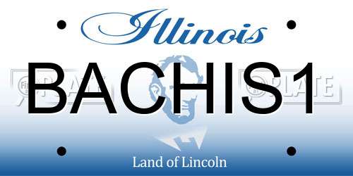 BACHIS1 Illinois License Plate