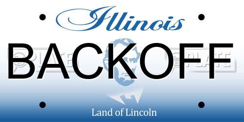 BACKOFF Illinois License Plate