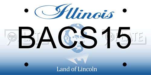 BACS15 Illinois License Plate