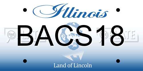 BACS18 Illinois License Plate
