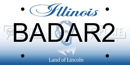 BADAR2 Illinois License Plate