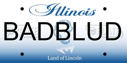 BADBLUD Illinois License Plate
