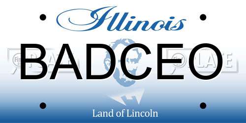 BADCEO Illinois License Plate
