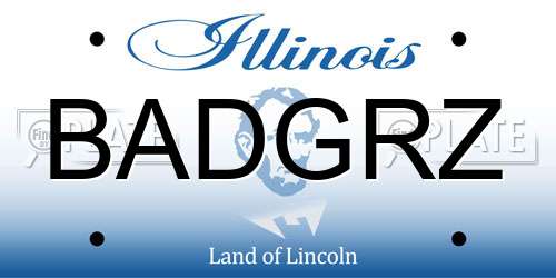 BADGRZ Illinois License Plate