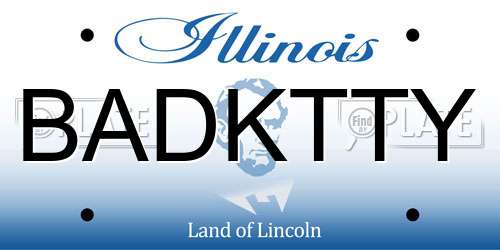 BADKTTY Illinois License Plate