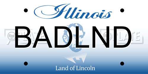BADLND Illinois License Plate