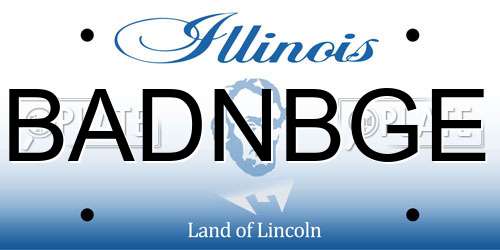 BADNBGE Illinois License Plate