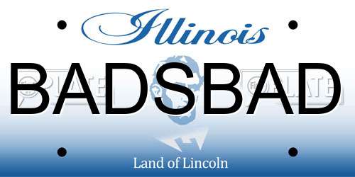 BADSBAD Illinois License Plate