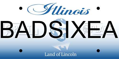 BADSIXEA Illinois License Plate