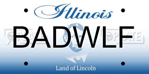 BADWLF Illinois License Plate
