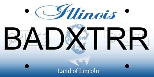 BADXTRR Illinois License Plate