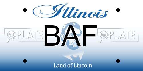 BAF Illinois License Plate