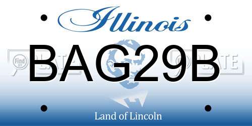 BAG29B Illinois License Plate