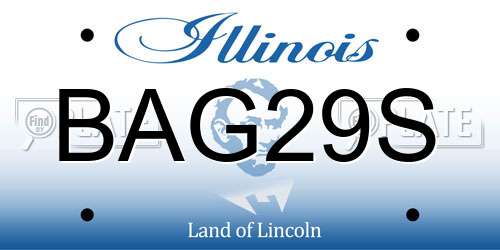 BAG29S Illinois License Plate