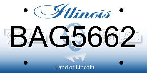 BAG5662 Illinois License Plate