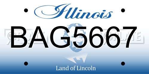 BAG5667 Illinois License Plate