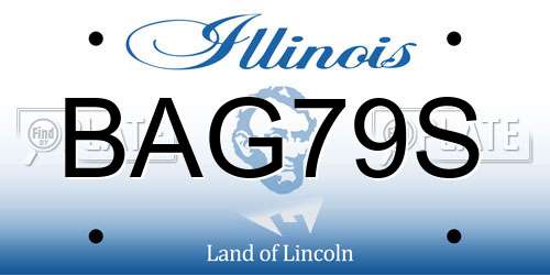 BAG79S Illinois License Plate