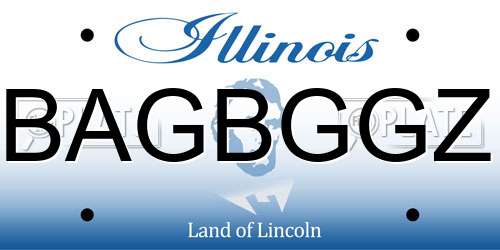 BAGBGGZ Illinois License Plate