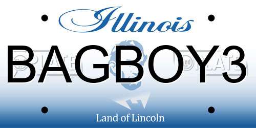 BAGBOY3 Illinois License Plate