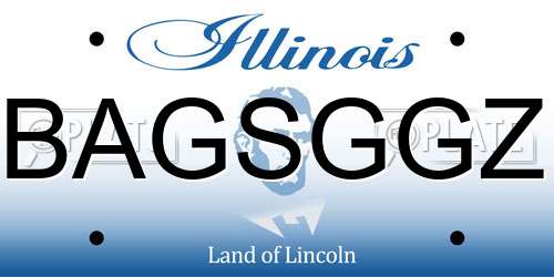 BAGSGGZ Illinois License Plate