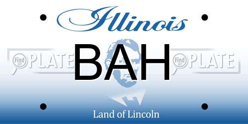 BAH Illinois License Plate