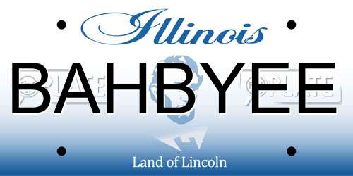 BAHBYEE Illinois License Plate