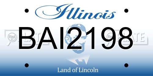 BAI2198 Illinois License Plate