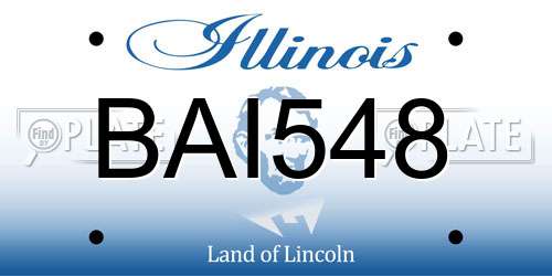BAI548 Illinois License Plate