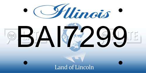 BAI7299 Illinois License Plate