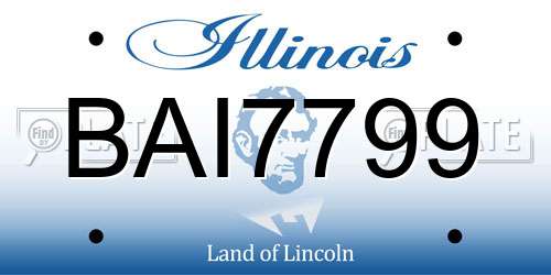 BAI7799 Illinois License Plate