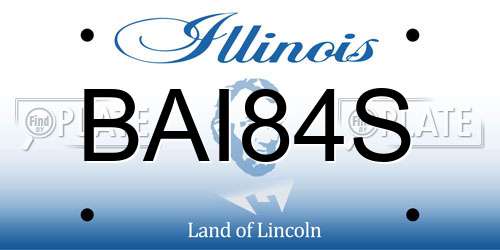 BAI84S Illinois License Plate