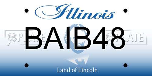 BAIB48 Illinois License Plate