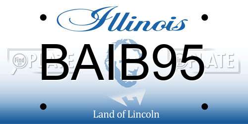 BAIB95 Illinois License Plate