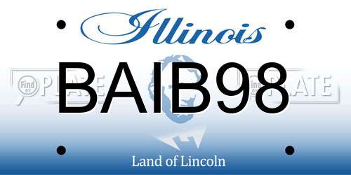 BAIB98 Illinois License Plate