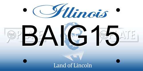 BAIG15 Illinois License Plate