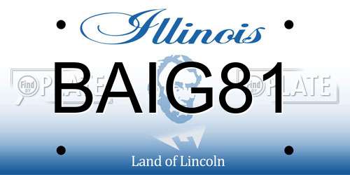 BAIG81 Illinois License Plate