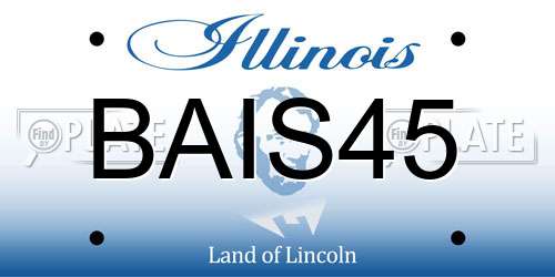 BAIS45 Illinois License Plate