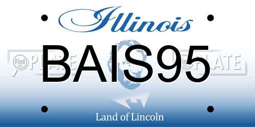 BAIS95 Illinois License Plate